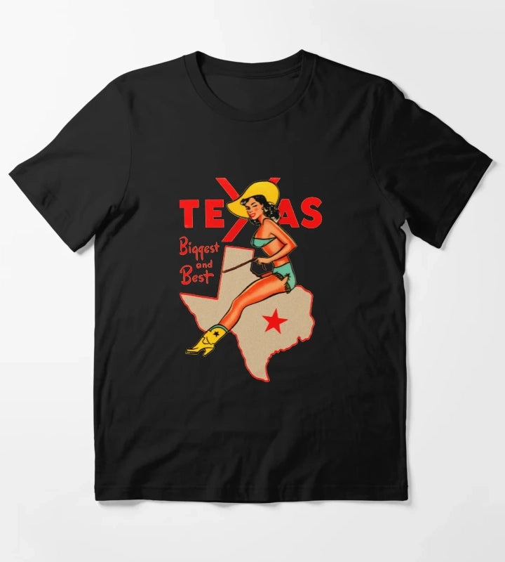 Texas Pinup Vintage Travel Decal T-Shirt
