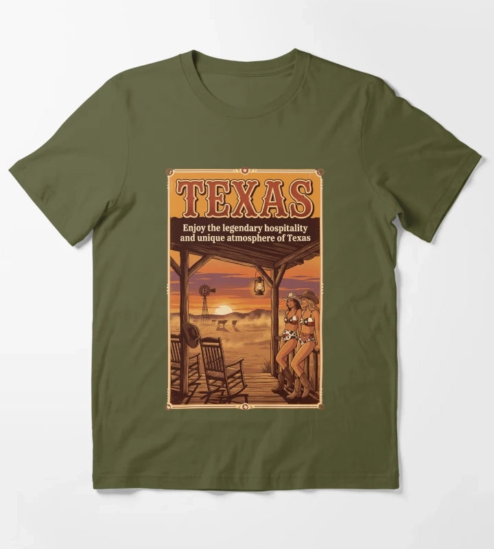 Texas T-Shirt Olive Green