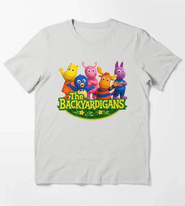 The Backyardigans Retro Cartoon Friends Vintage Kids TV Show Fan Art T-Shirt Light Grey