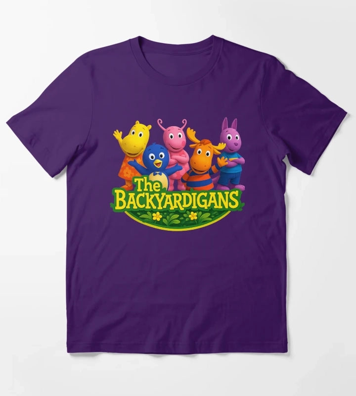 The Backyardigans Retro Cartoon Friends Vintage Kids TV Show Fan Art T-Shirt Purple