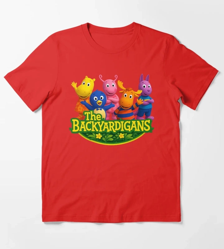 The Backyardigans Retro Cartoon Friends Vintage Kids TV Show Fan Art T-Shirt Red