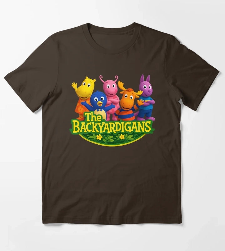 The Backyardigans Retro Cartoon Friends Vintage Kids TV Show Fan Art T-Shirt Brown