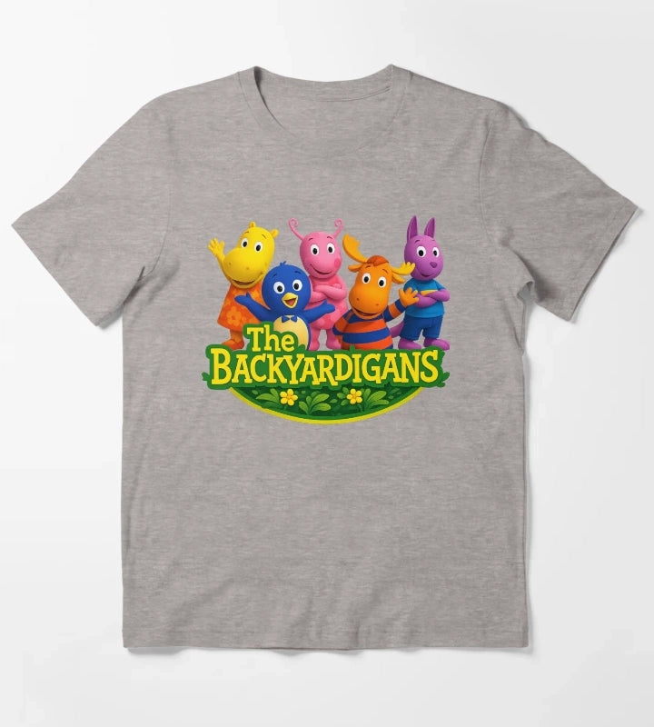 The Backyardigans Retro Cartoon Friends Vintage Kids TV Show Fan Art T-Shirt Heather Grey
