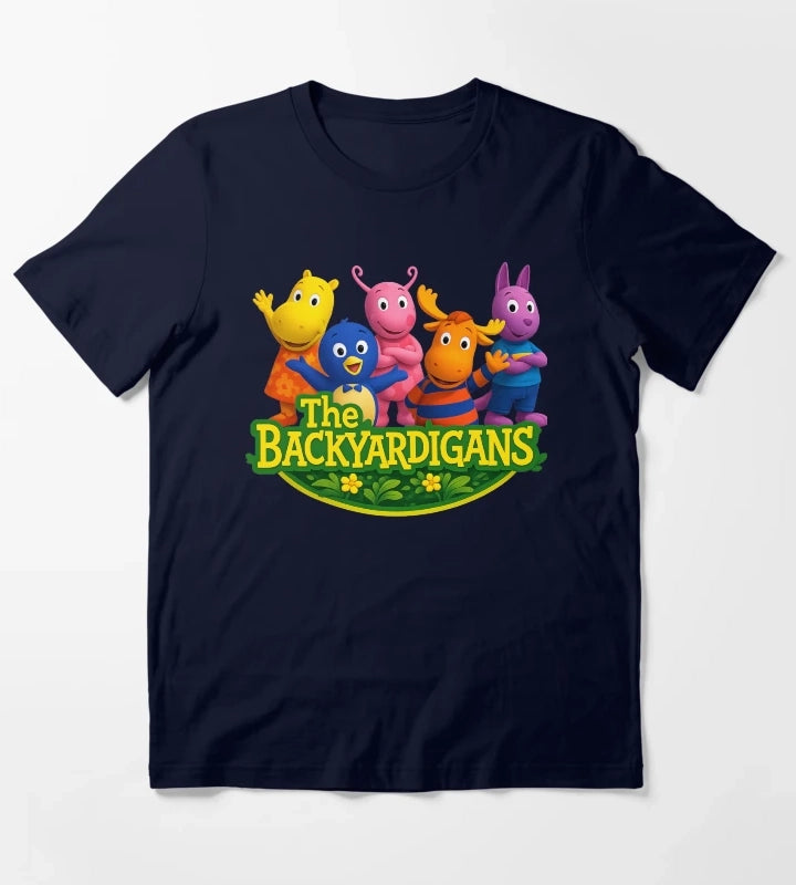 The Backyardigans Retro Cartoon Friends Vintage Kids TV Show Fan Art T-Shirt Navy
