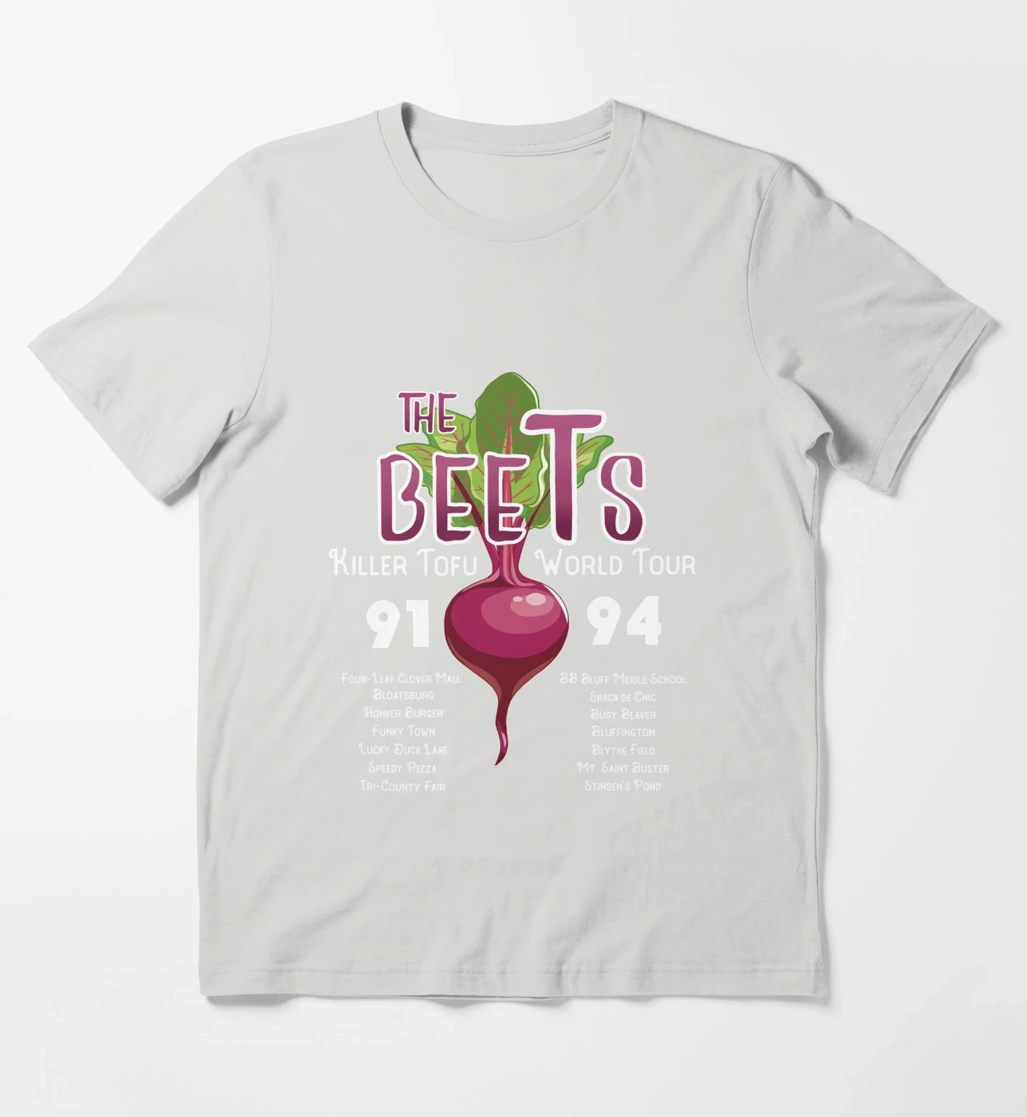 The Beets Killer Tofu World Tour T-Shirt Light Grey