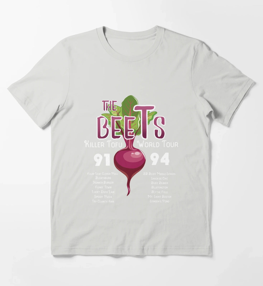 The Beets Killer Tofu World Tour T-Shirt Light Grey