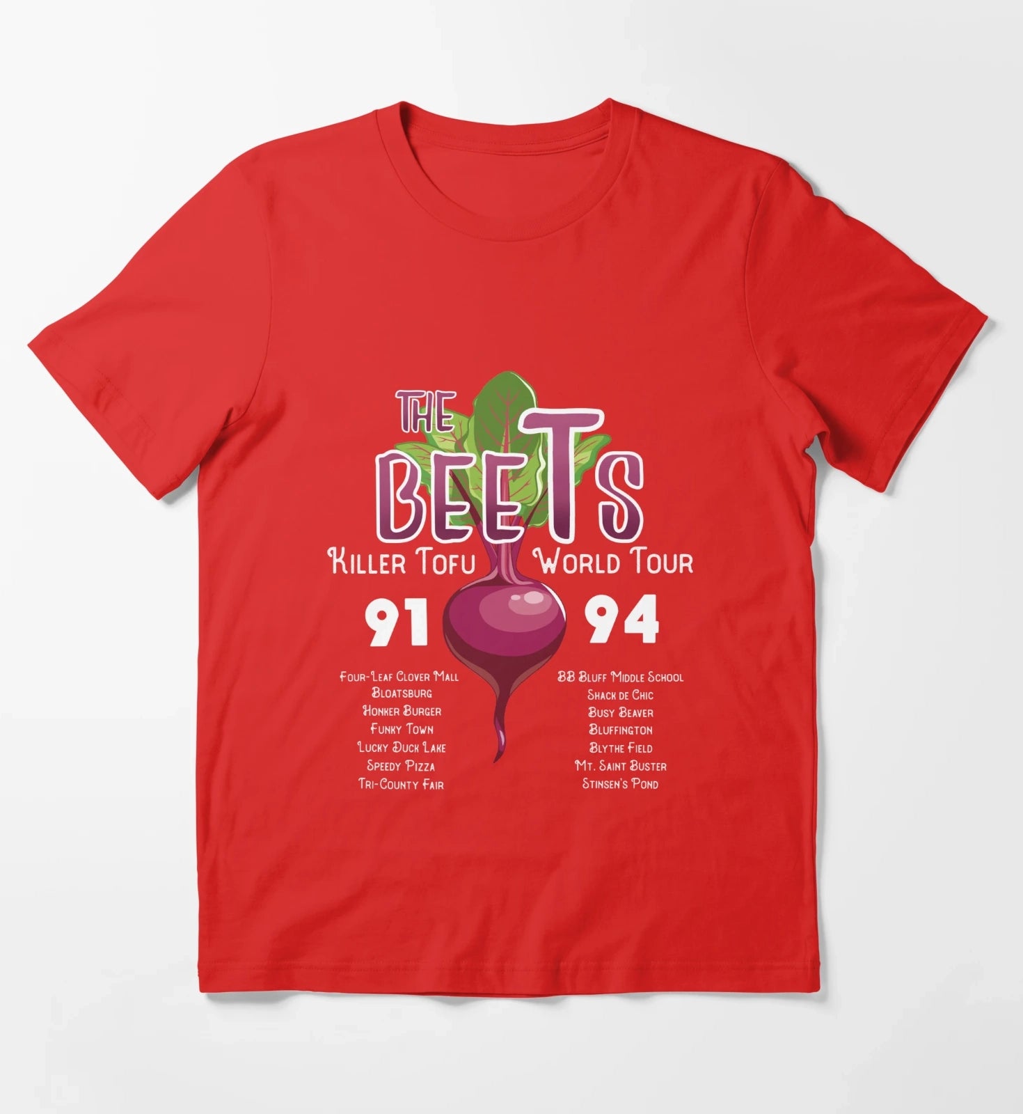 The Beets Killer Tofu World Tour T-Shirt Red
