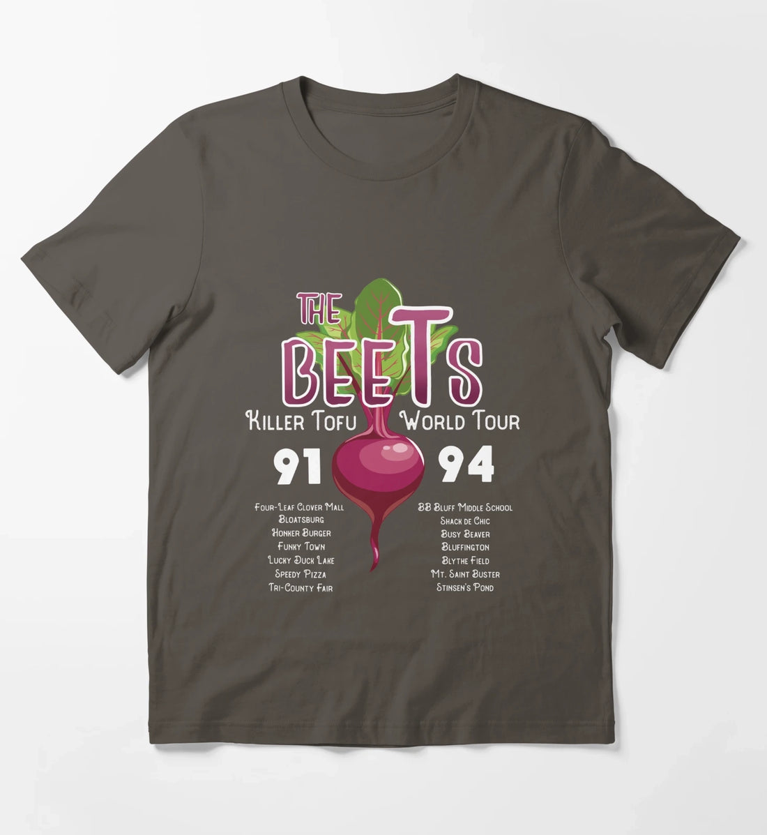 The Beets Killer Tofu World Tour T-Shirt Dark Grey