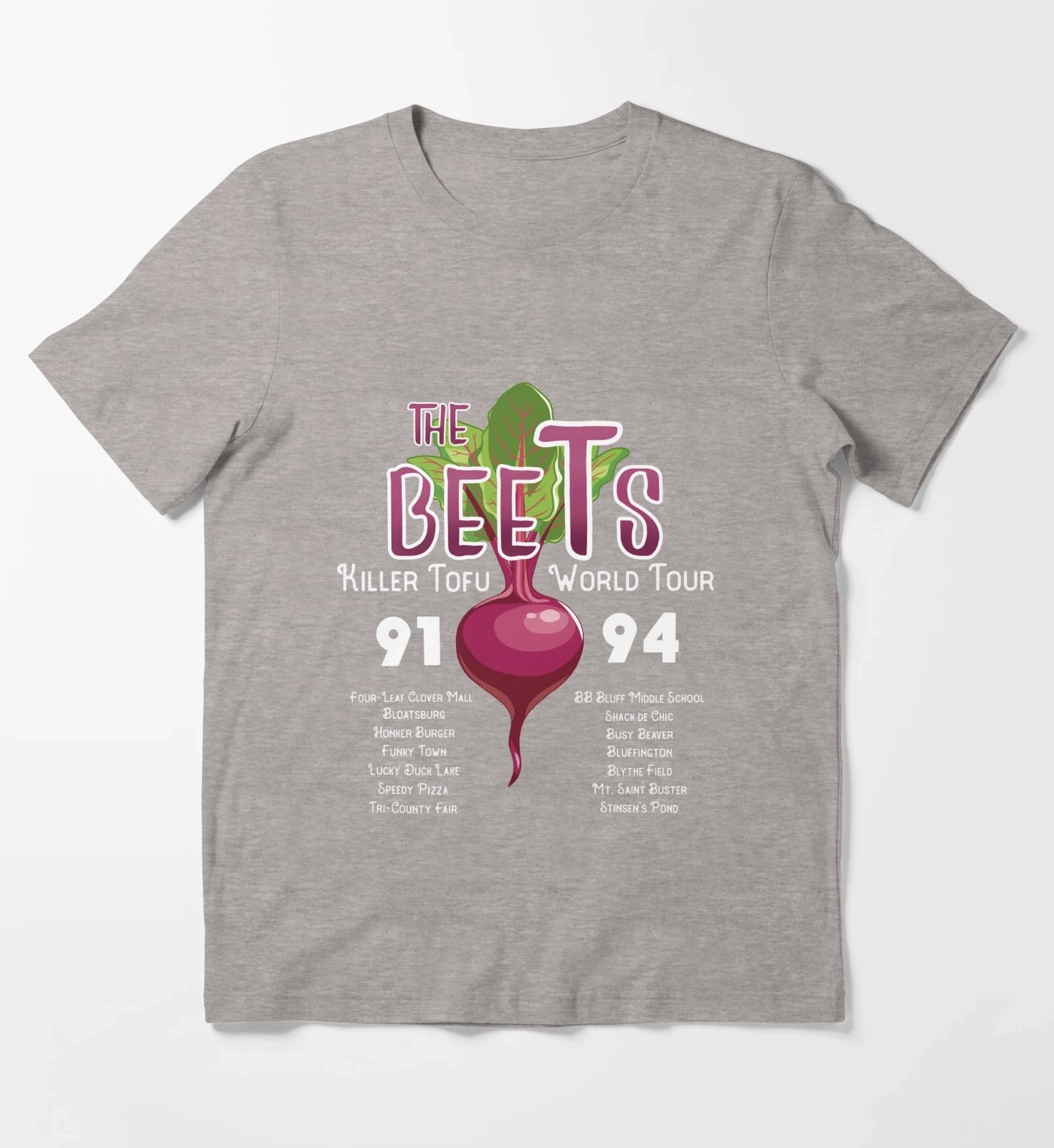 The Beets Killer Tofu World Tour T-Shirt Heather Grey
