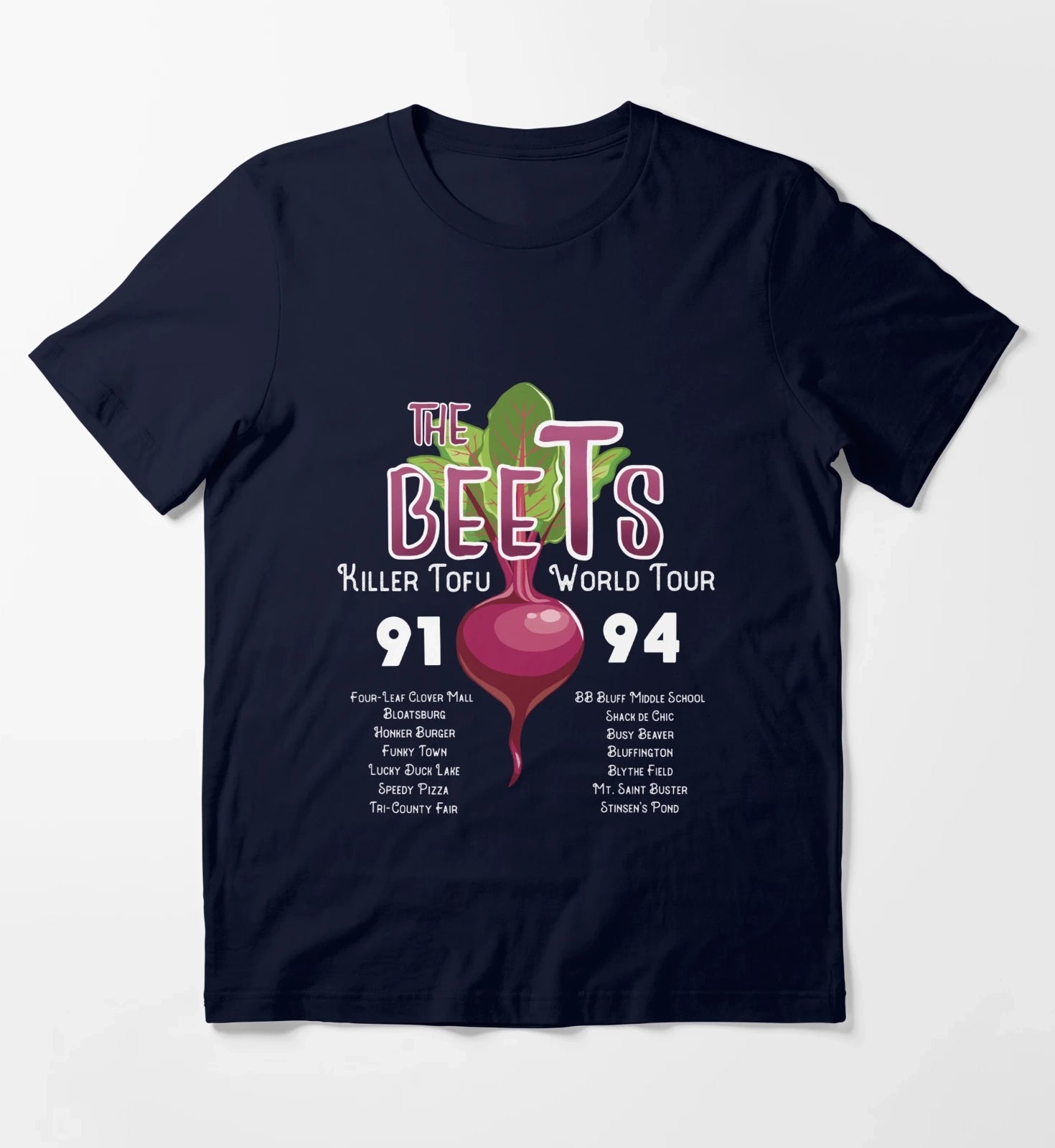The Beets Killer Tofu World Tour T-Shirt Navy