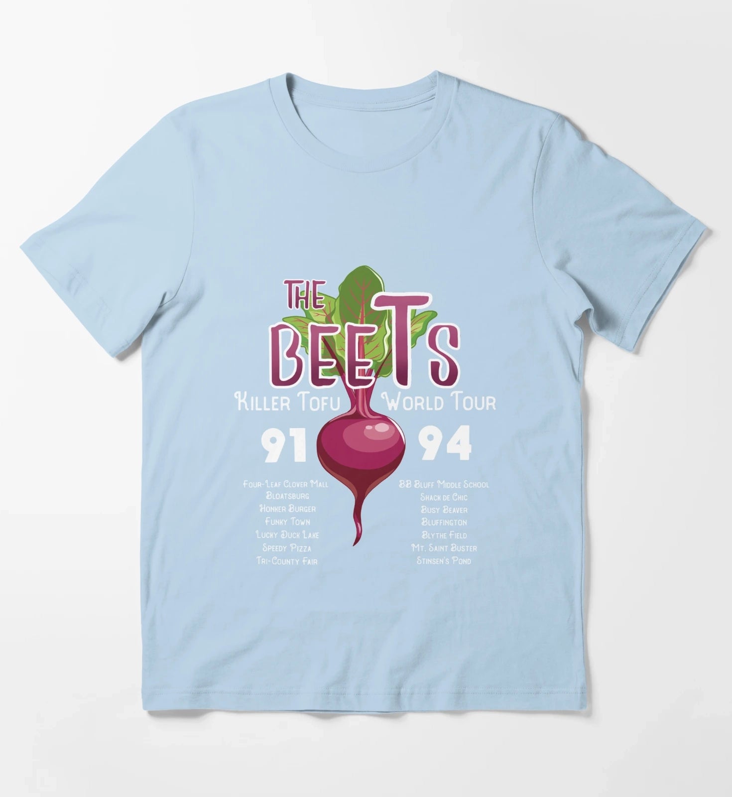 The Beets Killer Tofu World Tour T-Shirt Sky Blue
