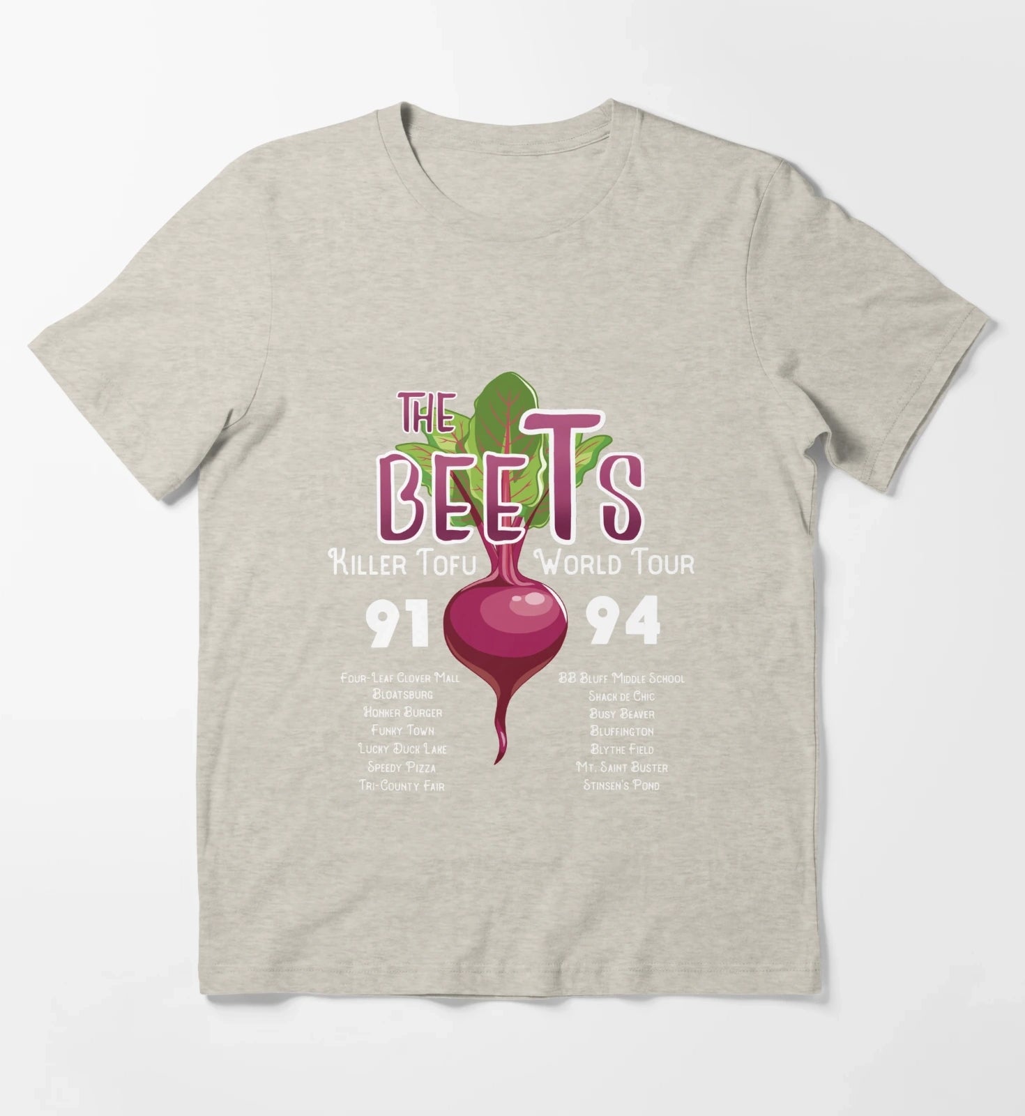 The Beets Killer Tofu World Tour T-Shirt Cream