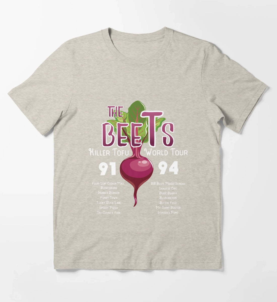 The Beets Killer Tofu World Tour T-Shirt Cream