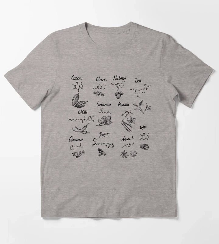 The Chemistry of Food T-Shirt Heather Grey