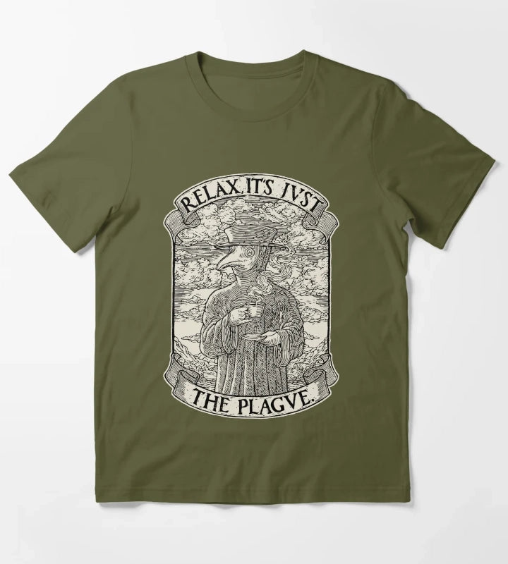 The Chillest Plague Doctor T-Shirt Olive Green