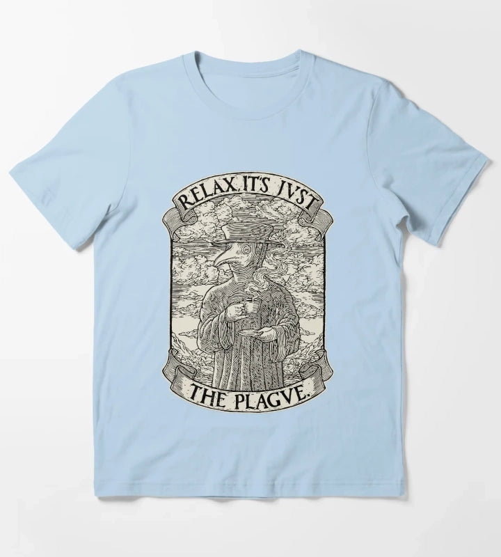 The Chillest Plague Doctor T-Shirt Sky Blue
