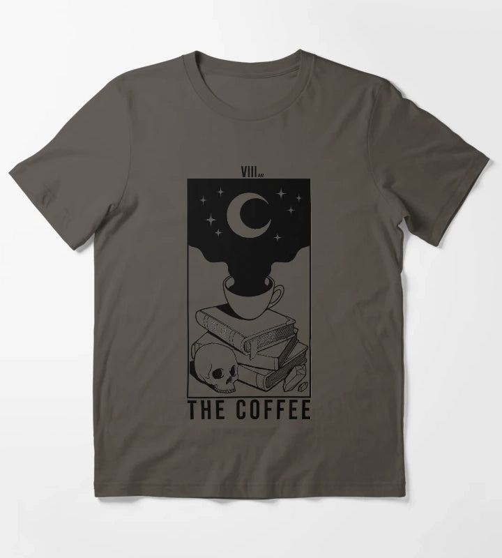 The Coffee white T-Shirt Dark Grey