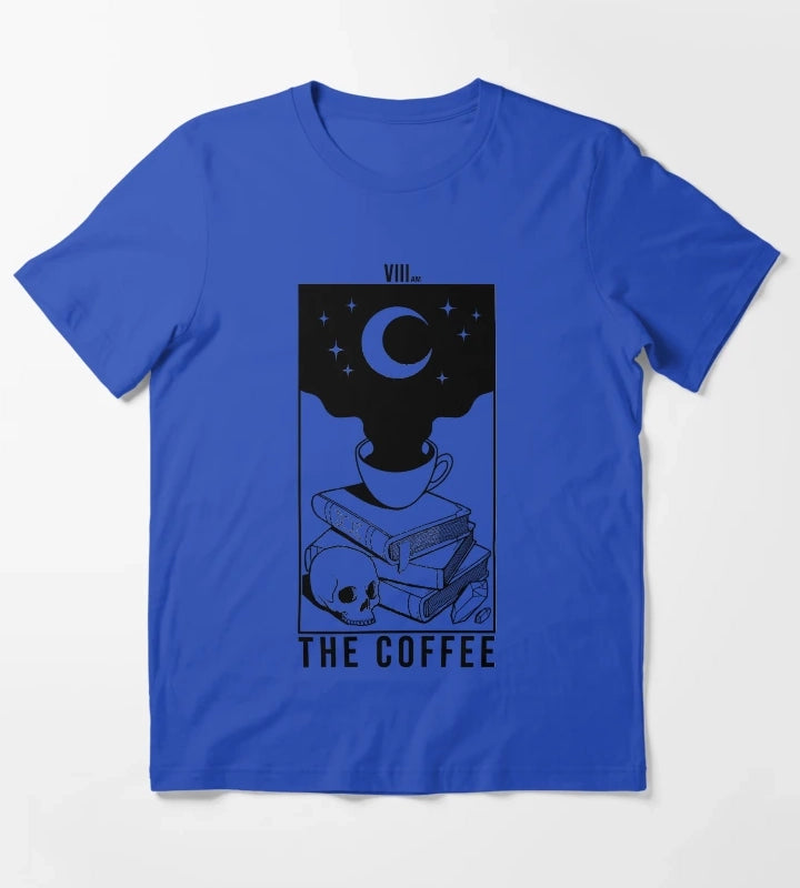 The Coffee white T-Shirt Blue