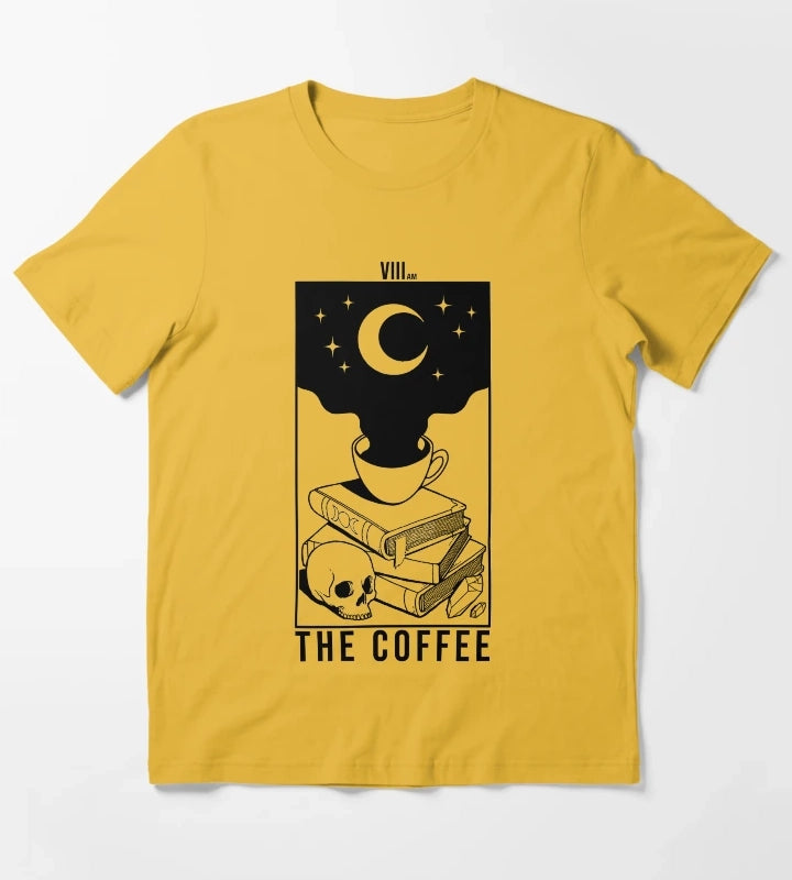 The Coffee white T-Shirt Yellow