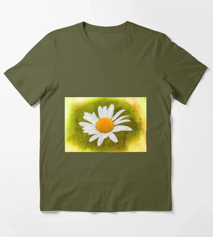 The Daisy Art T-Shirt Olive Green