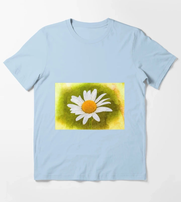 The Daisy Art T-Shirt Sky Blue