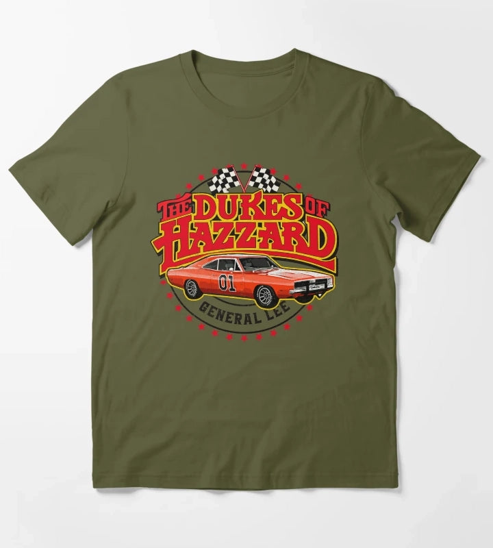 The Dukes of Hazzard General Lee T-Shirt Olive Green
