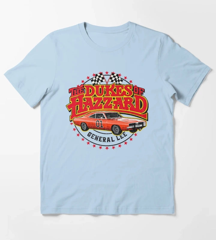 The Dukes of Hazzard General Lee T-Shirt Sky Blue
