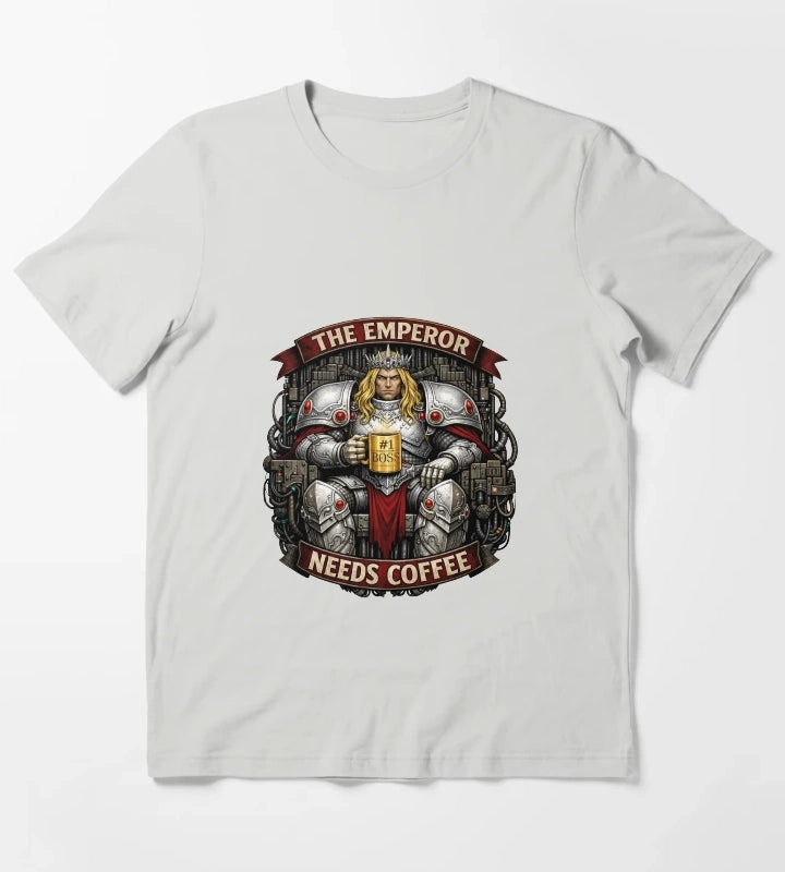 The Emperor Needs Coffee T-Shirt Light Grey