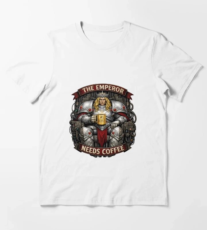 The Emperor Needs Coffee T-Shirt White