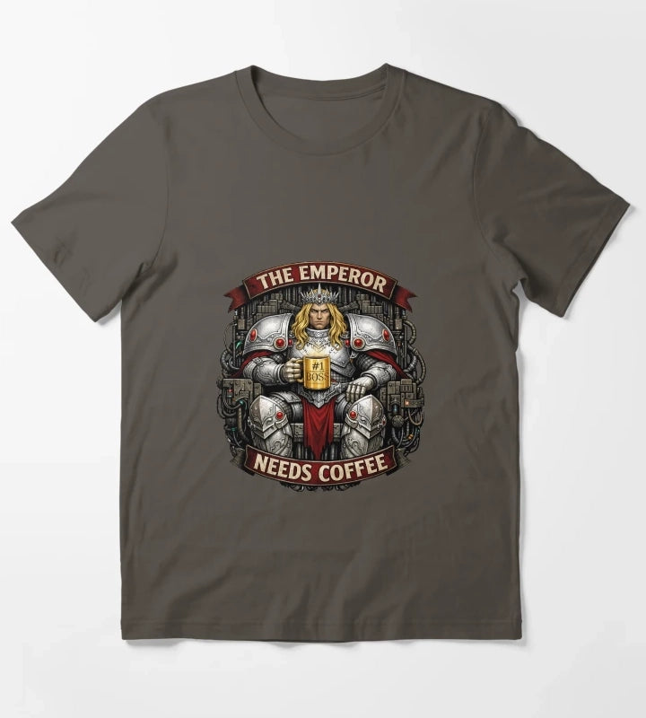 The Emperor Needs Coffee T-Shirt Dark Grey