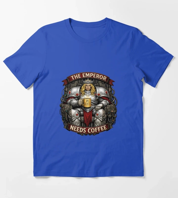 The Emperor Needs Coffee T-Shirt Blue