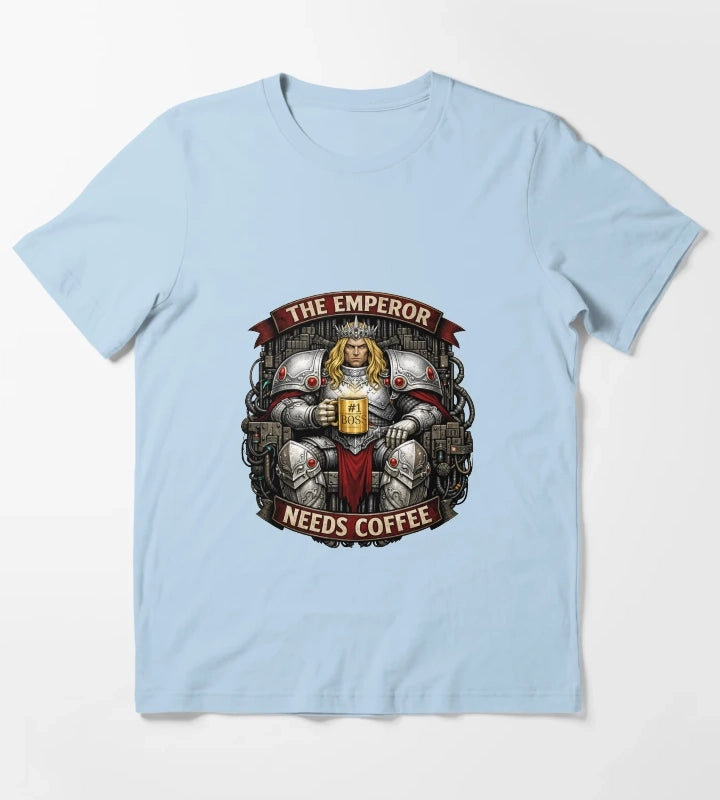 The Emperor Needs Coffee T-Shirt Sky Blue