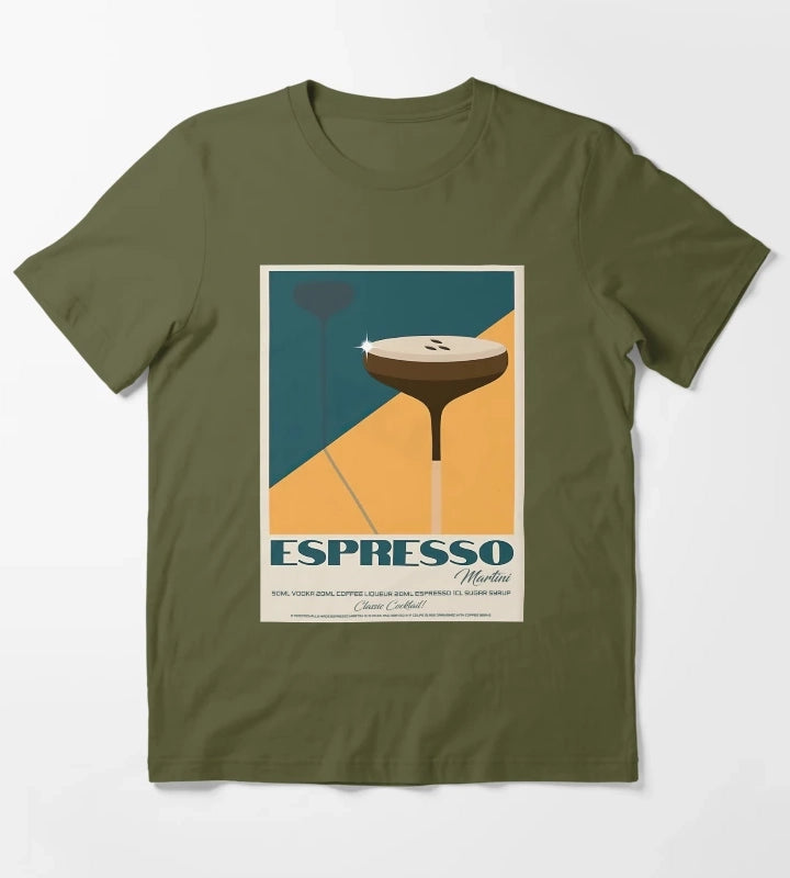 The Espresso Martini T-Shirt Olive Green