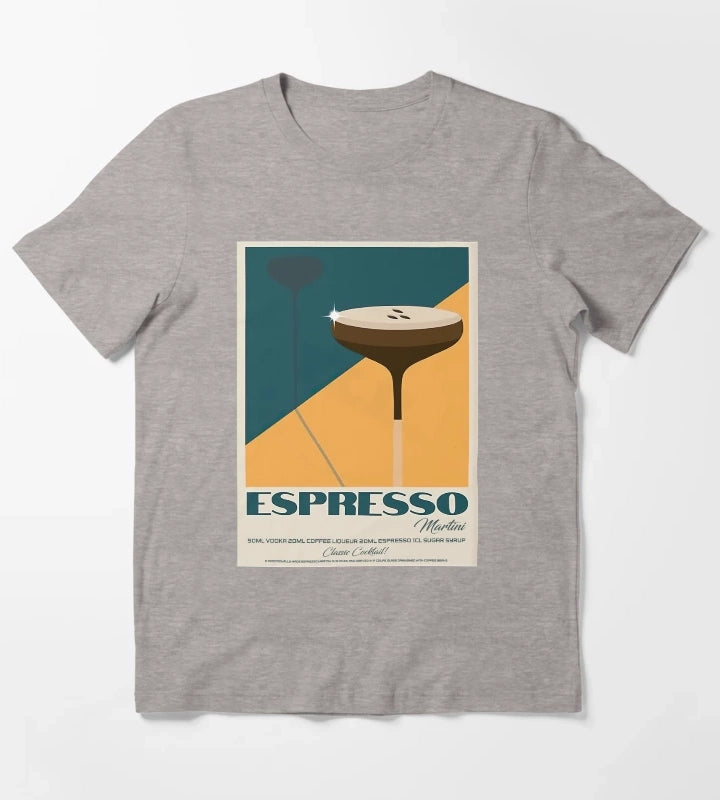 The Espresso Martini T-Shirt Heather Grey