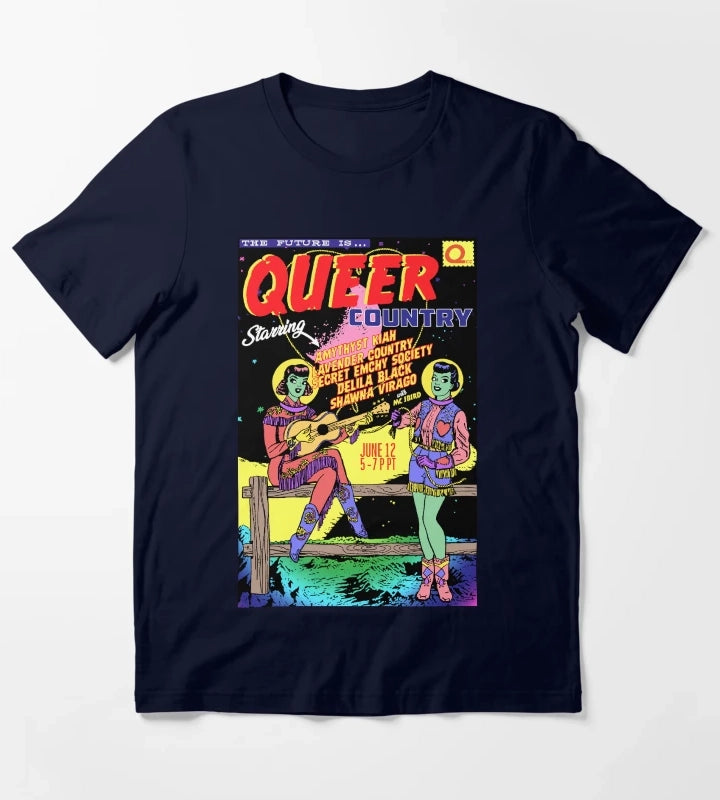 The Future is Queer Country Space Cowgirls Edition T-Shirt Navy