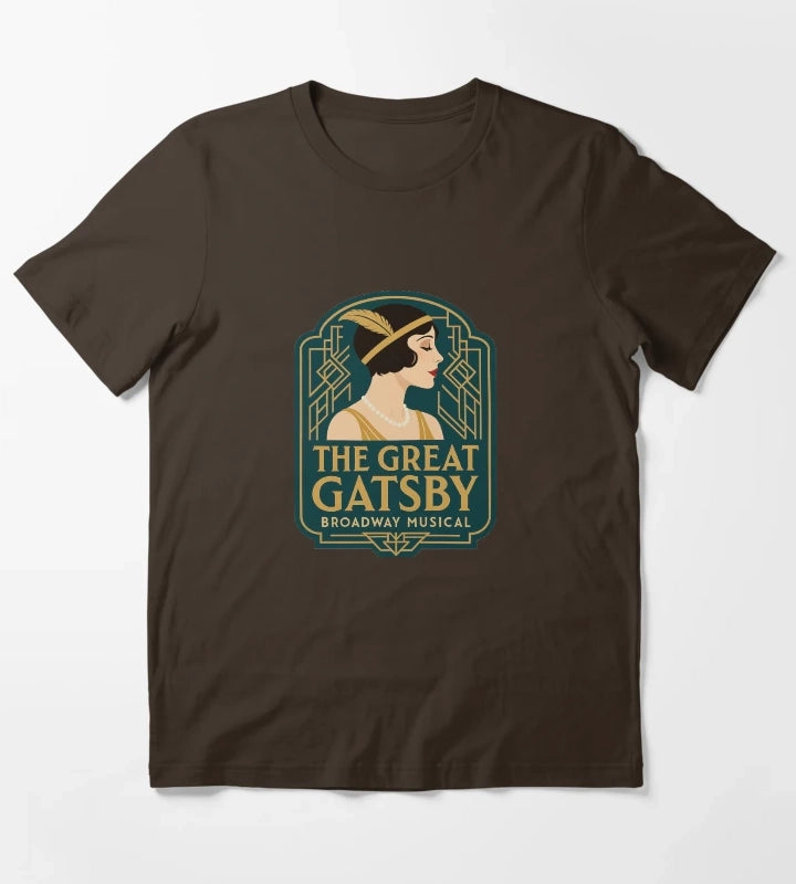 The Great Gatsby Daisy Buchanan Jordan Baker Broadway Musical Sticker T-Shirt Brown
