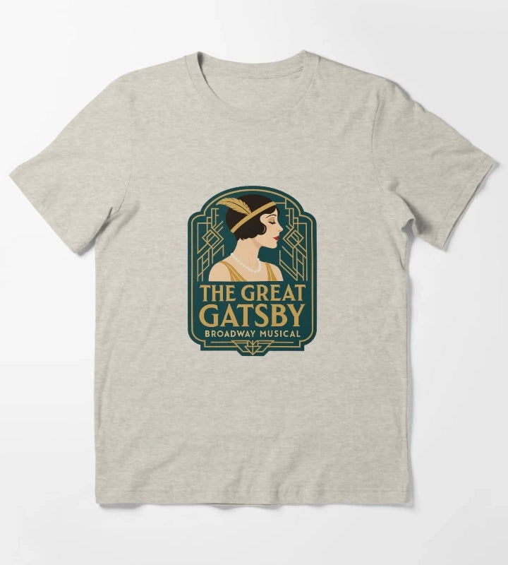 The Great Gatsby Daisy Buchanan Jordan Baker Broadway Musical Sticker T-Shirt Cream