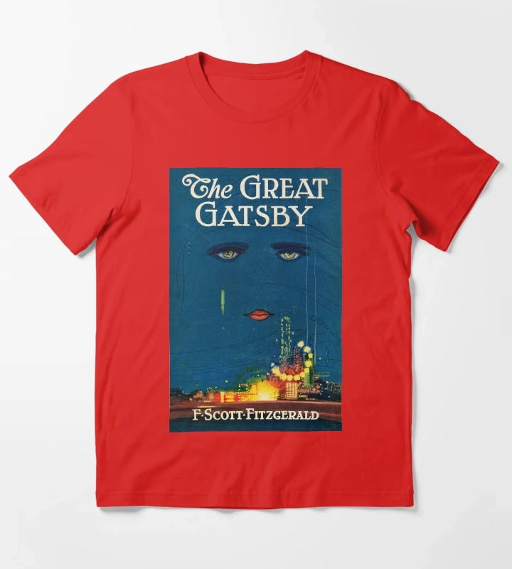 The Great Gatsby Vintage Book Cover T-Shirt Red