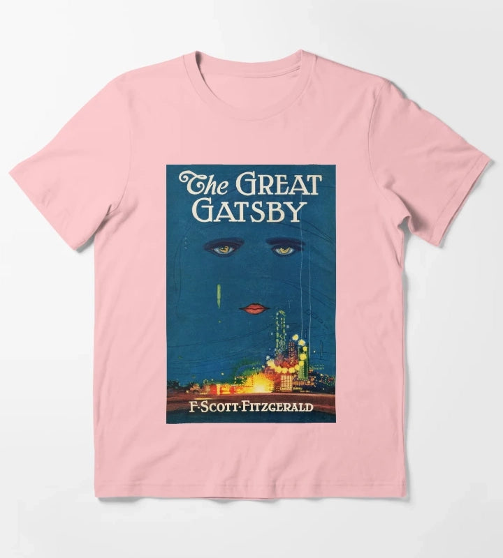 The Great Gatsby Vintage Book Cover T-Shirt Dark Grey