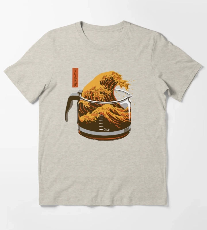 The Great Wave of Caffeine T-Shirt Cream
