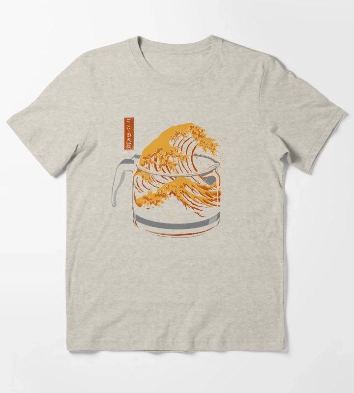 The Great Wave of Coffee T-Shirt Cream