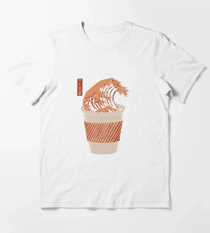 The Great Wave of Coffee to go T-Shirt White
