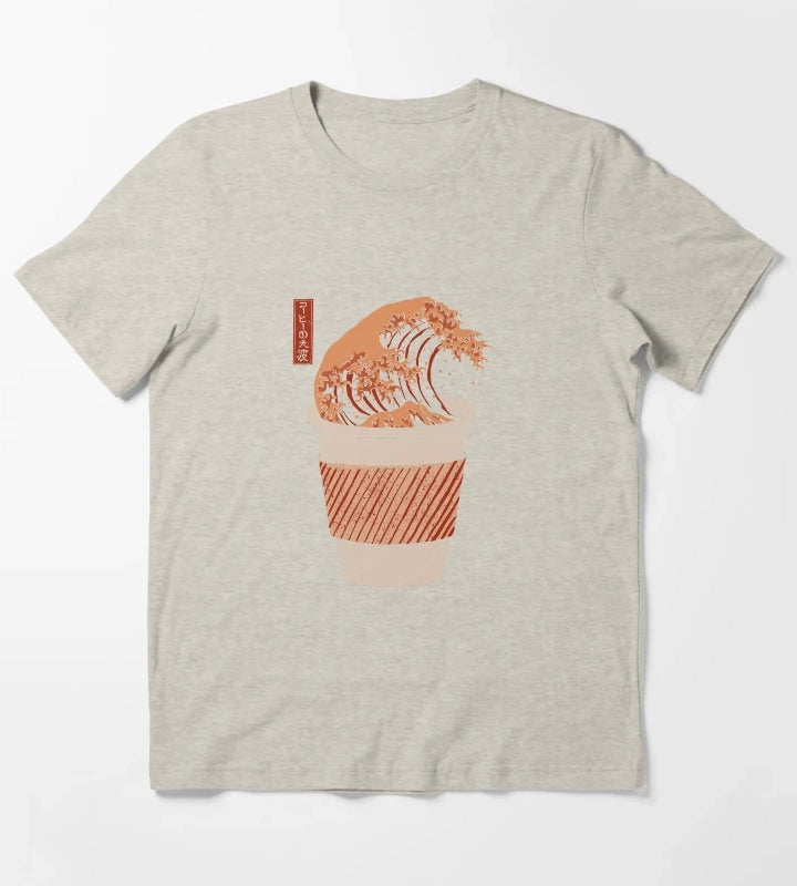 The Great Wave of Coffee to go T-Shirt Cream