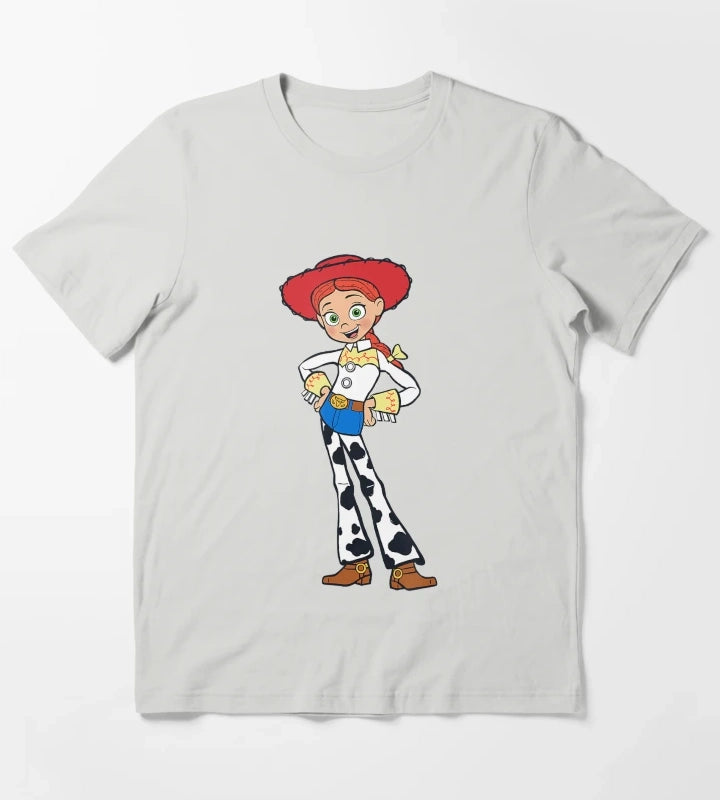 The Little Toy Girl Story for Cowgirl Graphics T-Shirt Light Grey