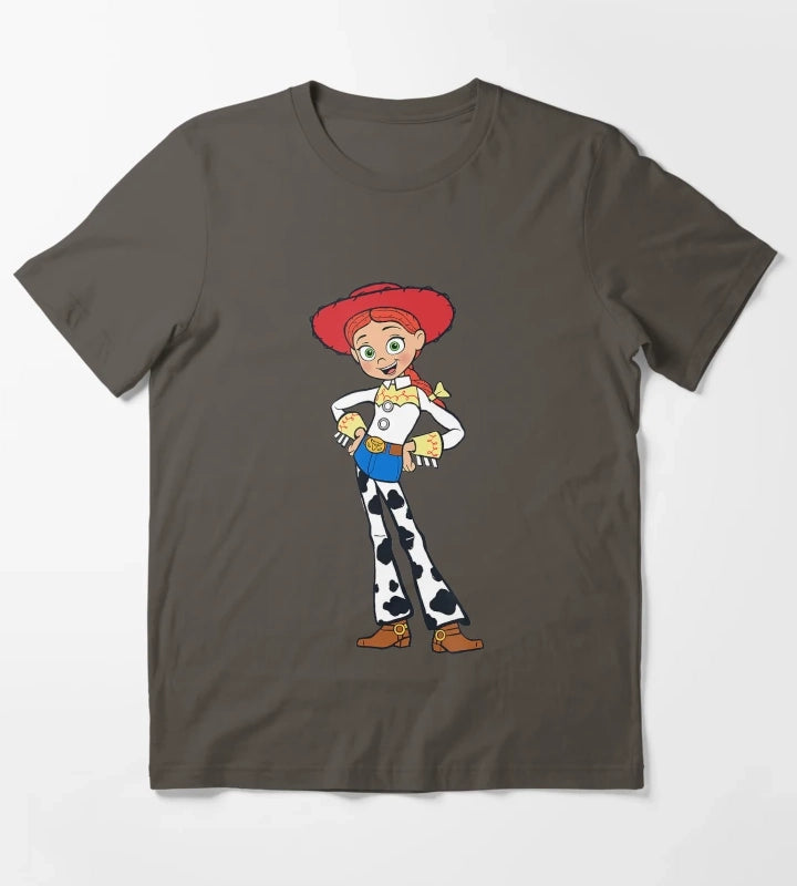 The Little Toy Girl Story for Cowgirl Graphics T-Shirt Dark Grey