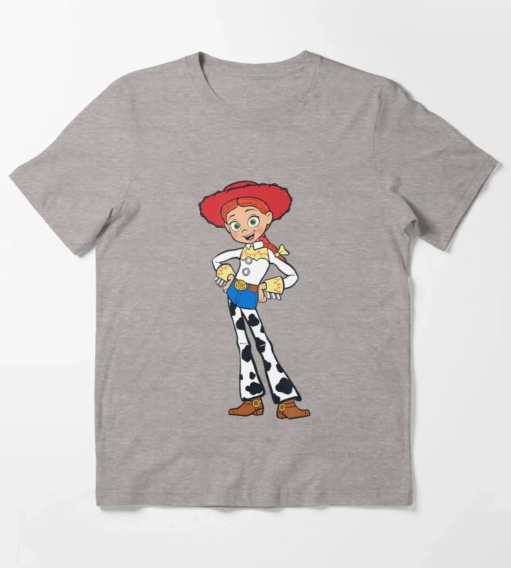 The Little Toy Girl Story for Cowgirl Graphics T-Shirt Heather Grey