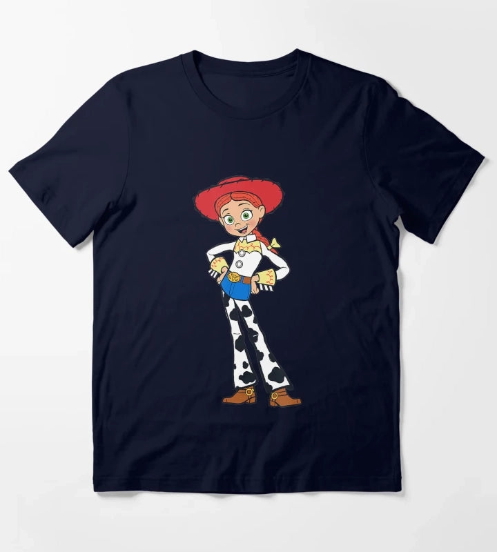 The Little Toy Girl Story for Cowgirl Graphics T-Shirt Navy