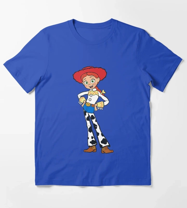 The Little Toy Girl Story for Cowgirl Graphics T-Shirt Blue