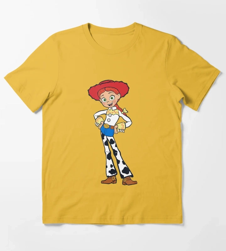 The Little Toy Girl Story for Cowgirl Graphics T-Shirt Yellow