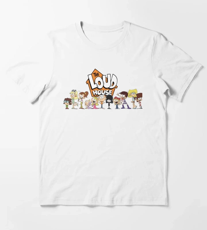 The Loud House Cast In A Row Logo T-Shirt White